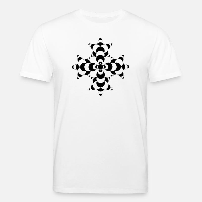 Crop Circle de molécule fractale - T-shirt bio CREATOR Stanley/Stella Unisexe - blanc