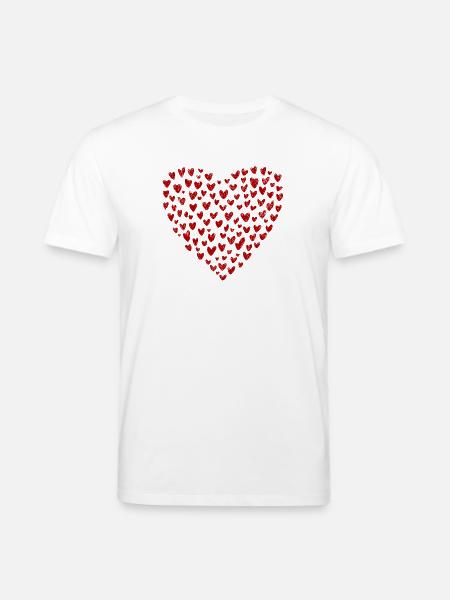 Heart Collection: Love in Red - Stanley/Stella CREATOR Unisex Organic T-Shirt - white