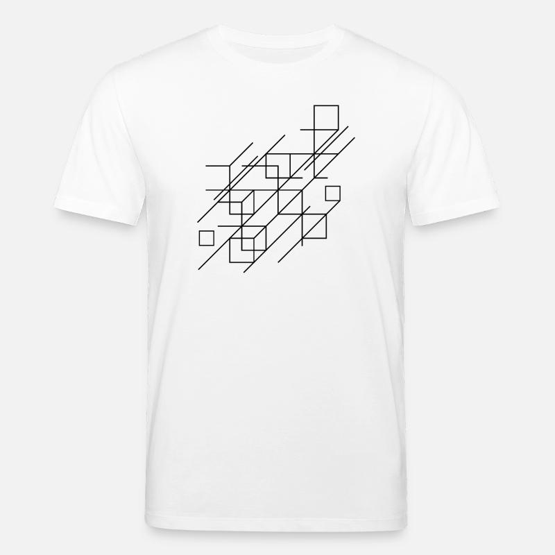 Conception de lignes géométriques - T-shirt bio CREATOR Stanley/Stella Unisexe - blanc