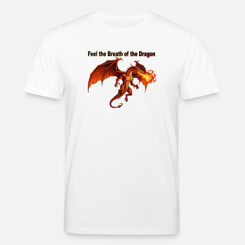 Feuriger Drache Atemzug Design - Stanley/Stella Unisex Bio-T-Shirt CREATOR  - Weiß