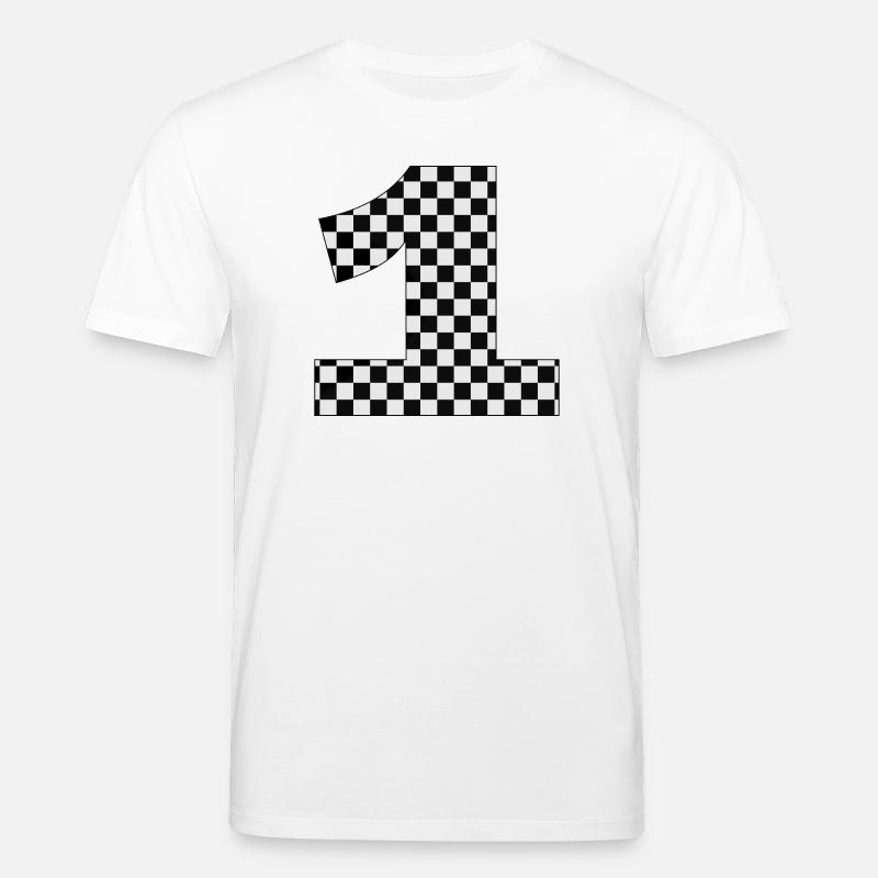 Checkerboard Zahl 1 Design - Stanley/Stella Unisex Bio-T-Shirt CREATOR  - Weiß