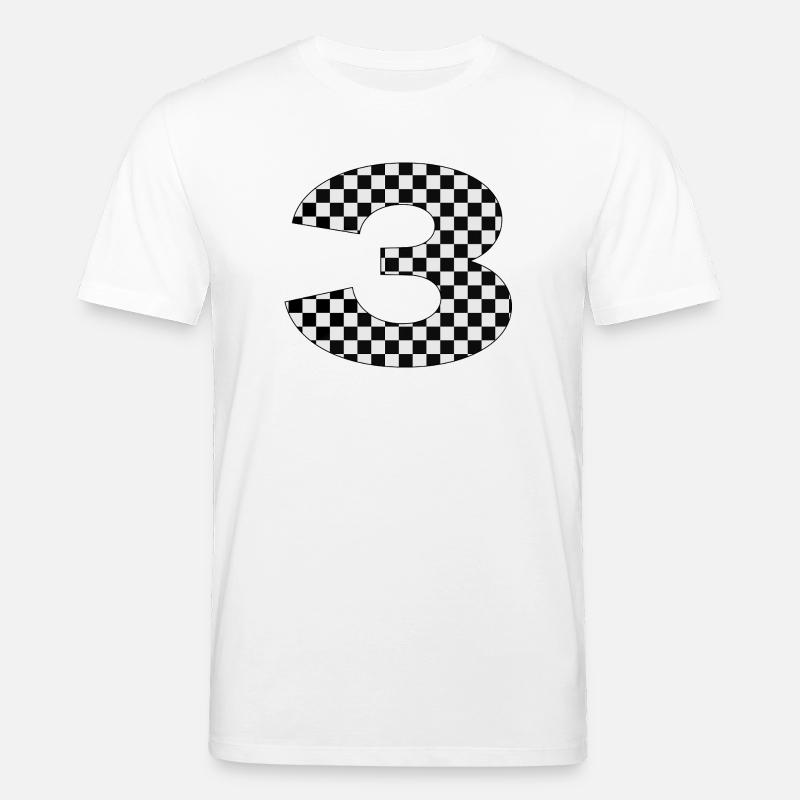 Checkerboard Nummer Drei Design - Stanley/Stella Unisex Bio-T-Shirt CREATOR  - Weiß