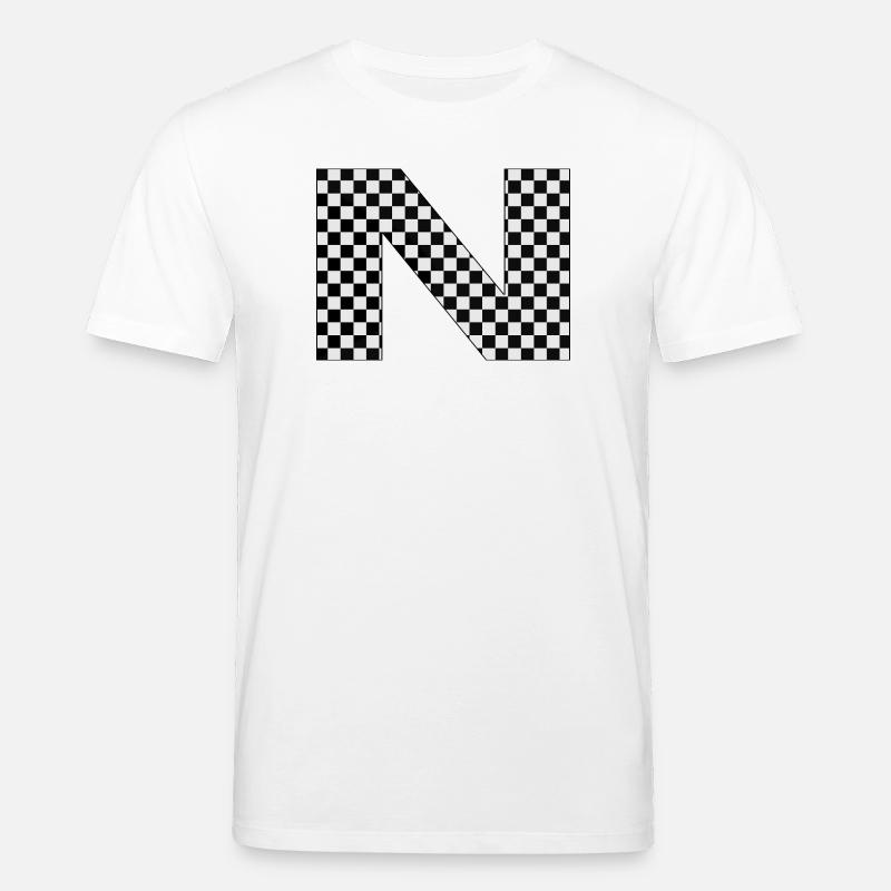 N – Checkerboard Typography Statement - Stanley/Stella Unisex Bio-T-Shirt CREATOR  - Weiß