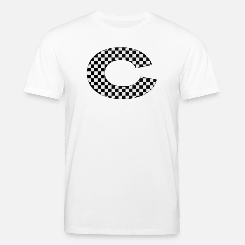Checkermuster C Design - Stanley/Stella Unisex Bio-T-Shirt CREATOR  - Weiß