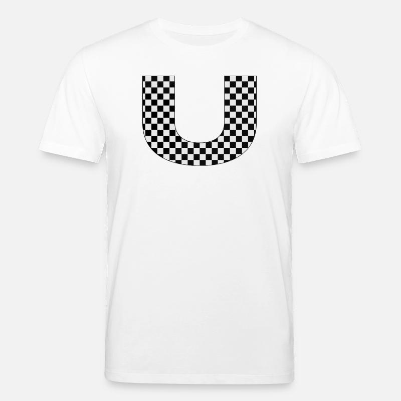 U – Checkerboard Typography Statement - Stanley/Stella Unisex Bio-T-Shirt CREATOR  - Weiß