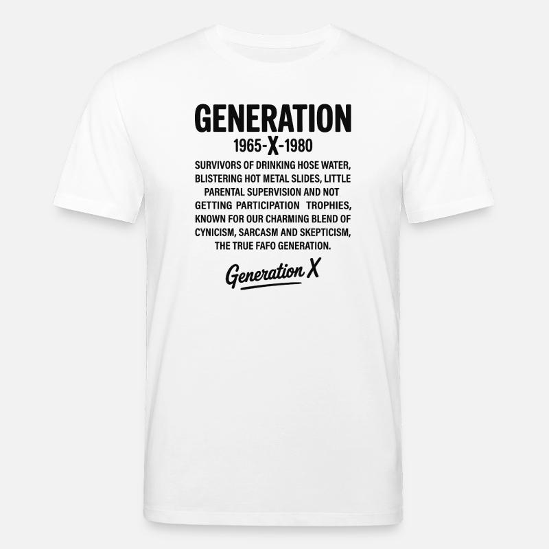 Retro-Textdesign der Generation X - Stanley/Stella Unisex Bio-T-Shirt CREATOR  - Weiß