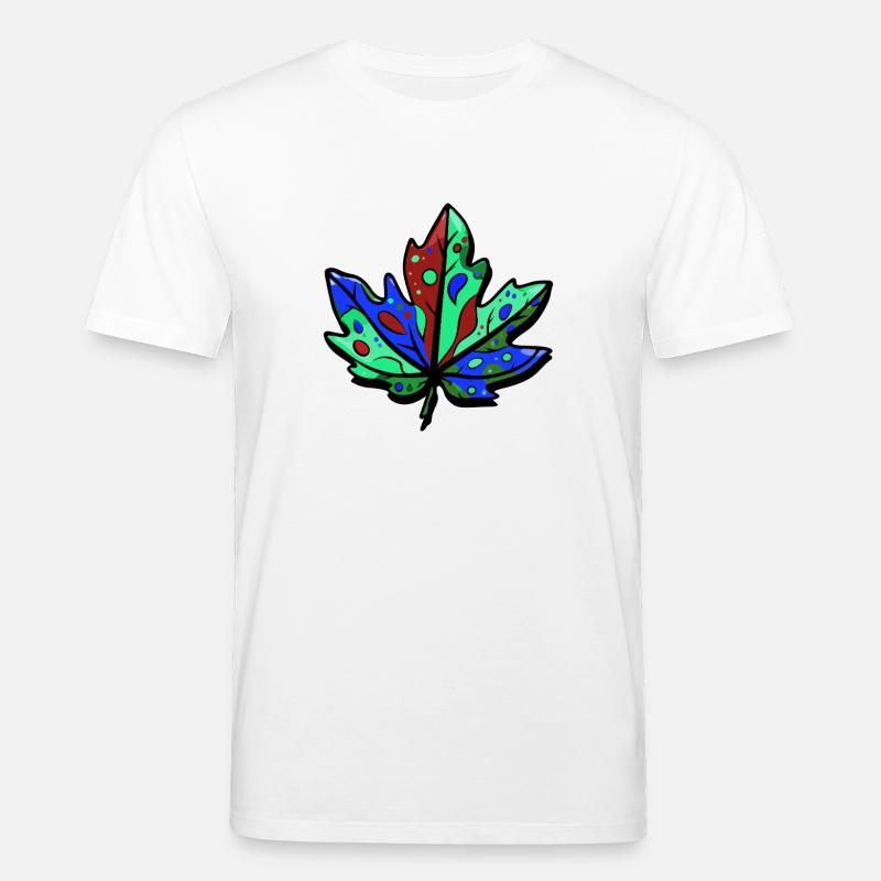 Blatt Herbst Bunt Ahorn - Stanley/Stella Unisex Bio-T-Shirt CREATOR  - Weiß