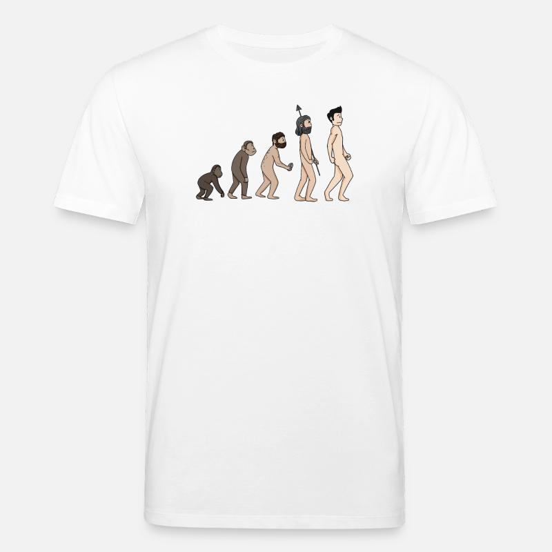 Menschheits Entwicklung - Evolution Illustration - Stanley/Stella Unisex Bio-T-Shirt CREATOR  - Weiß