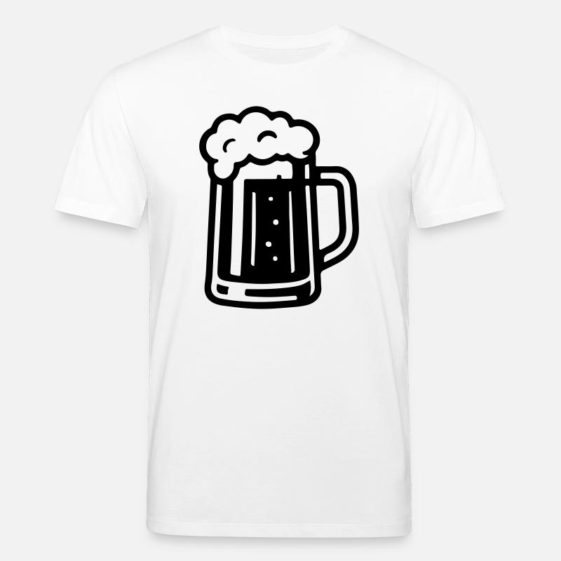 Bier Symbol Bierkrug - Stanley/Stella Unisex Bio-T-Shirt CREATOR  - Weiß