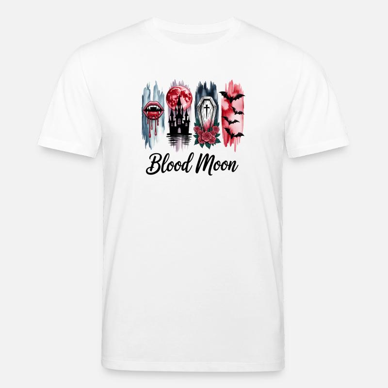 Blutmond 4 ScheibenGothic Halloween Motiv - Stanley/Stella Unisex Bio-T-Shirt CREATOR  - Weiß