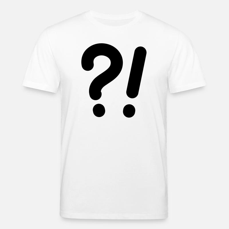 Question marks and exclamation marks - Stanley/Stella CREATOR Unisex Organic T-Shirt - white
