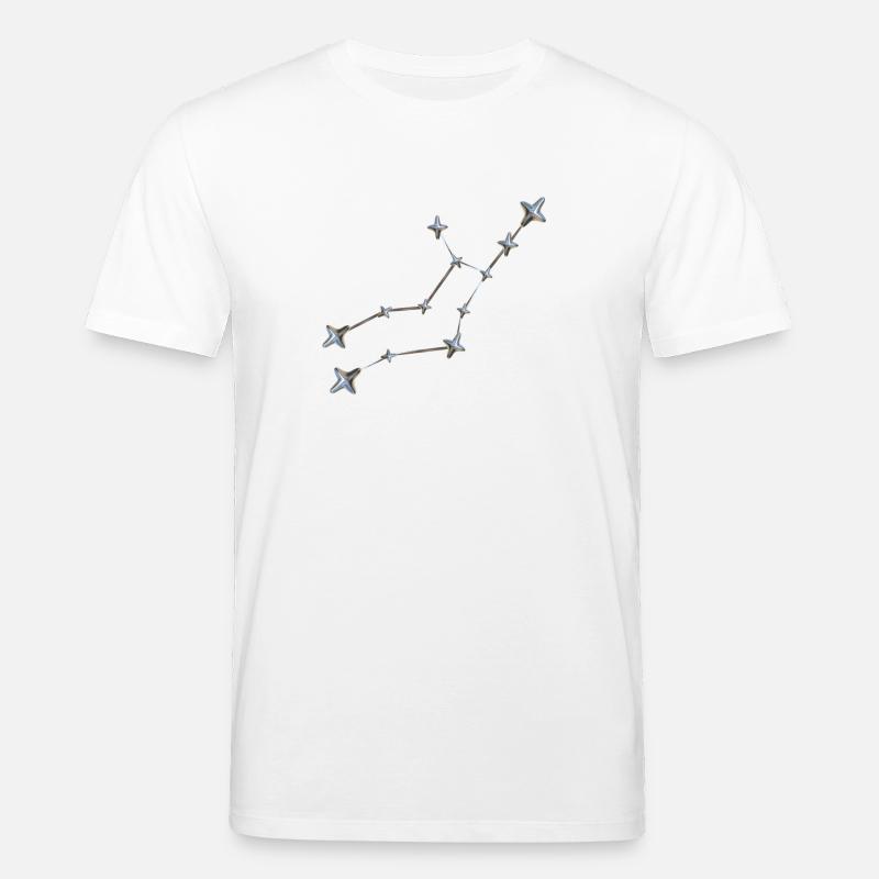 Sternbild Jungfrau mit metallicscher Optik - Stanley/Stella Unisex Bio-T-Shirt CREATOR  - Weiß