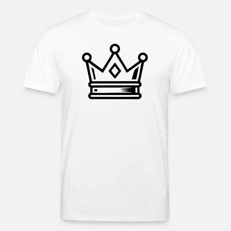 Icône du symbole de la couronne - T-shirt bio CREATOR Stanley/Stella Unisexe - blanc
