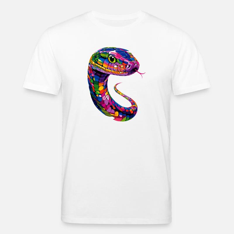Schlange Python Kobra Klapperschlange Schlangen - Stanley/Stella Unisex Bio-T-Shirt CREATOR  - Weiß