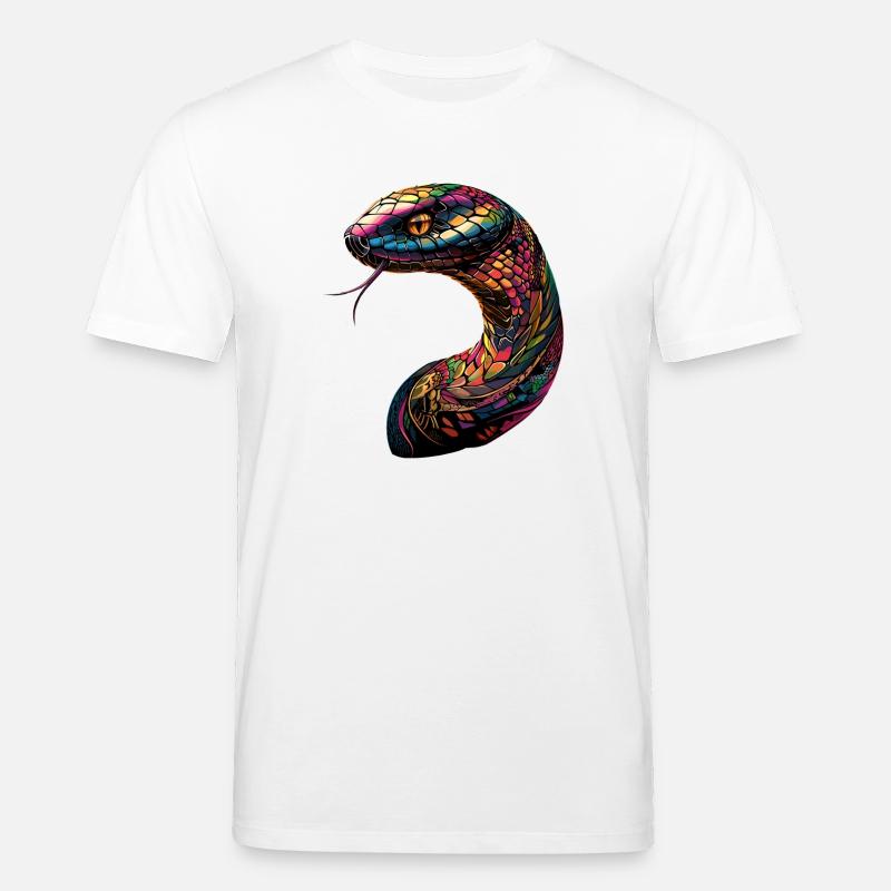 snake, python, cobra, rattlesnake, snakes - Stanley/Stella CREATOR Unisex Organic T-Shirt - white