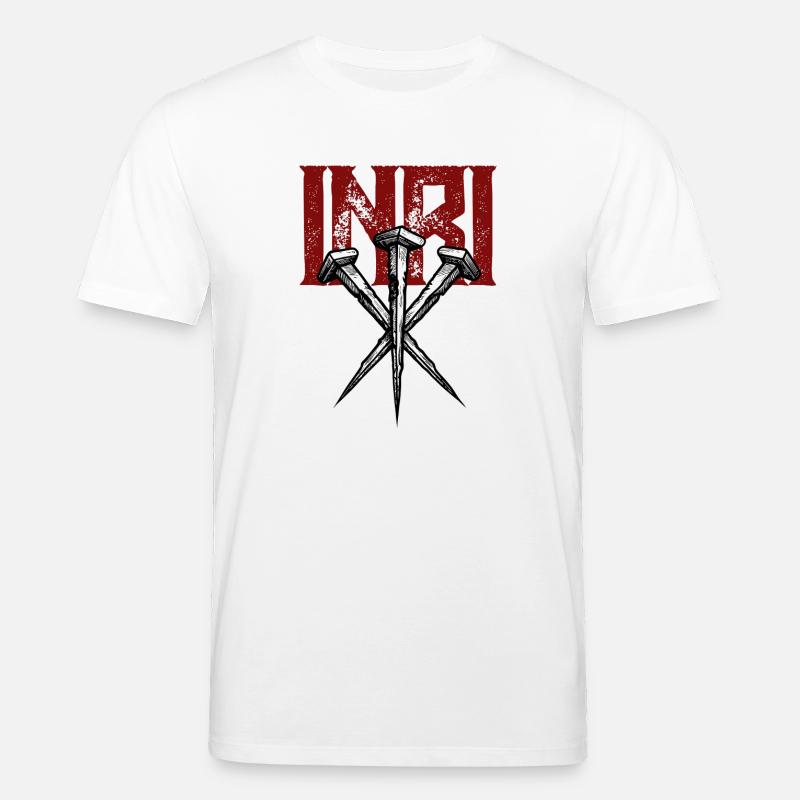 INRI Les Clous de la Crucifixion - T-shirt bio CREATOR Stanley/Stella Unisexe - blanc