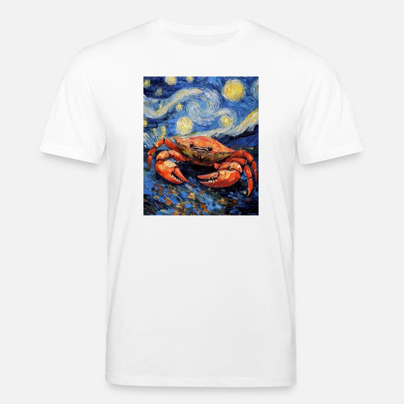 Krabbe Van Gogh Style Starry  - Stanley/Stella Unisex Bio-T-Shirt CREATOR  - Weiß