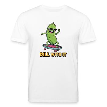Gurken-Vibes - Stanley/Stella Unisex Bio-T-Shirt CREATOR  - Weiß - Vorne - Alina (178cm) & Michal (187cm)