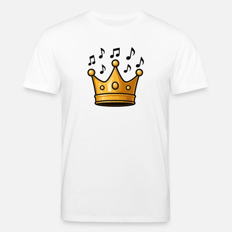Couronne du roi avec éléments musicaux - T-shirt bio CREATOR Stanley/Stella Unisexe - blanc