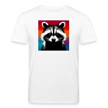 Waschbär - Stanley/Stella Unisex Bio-T-Shirt CREATOR  - Weiß - Vorne - Alina (178cm) & Michal (187cm)