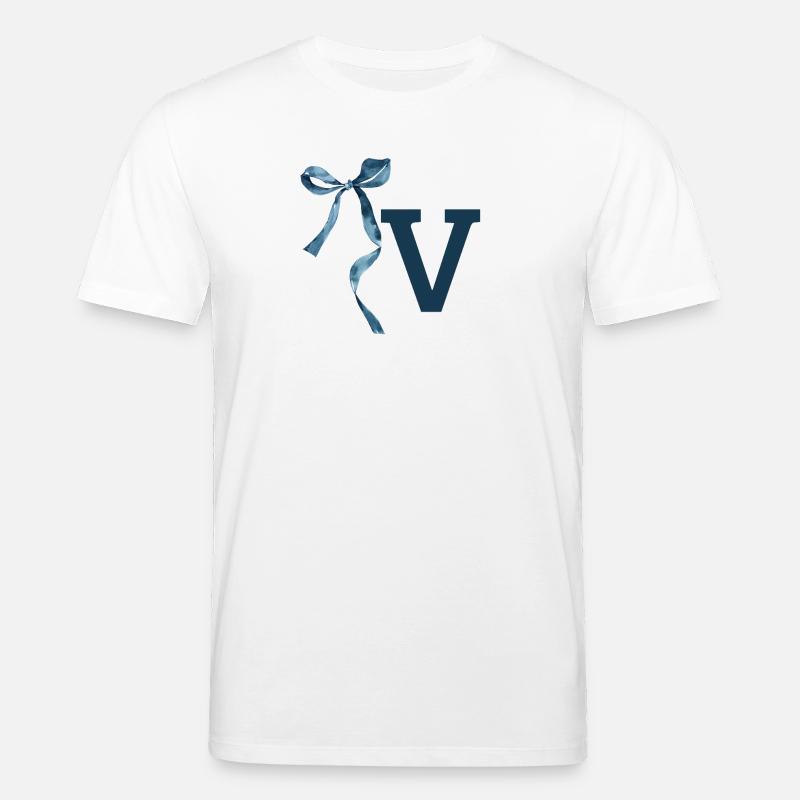 Geschenkidee Monogram V - Stanley/Stella Unisex Bio-T-Shirt CREATOR  - Weiß