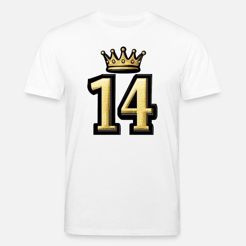 14 Zahl Krone - Stanley/Stella Unisex Bio-T-Shirt CREATOR  - Weiß