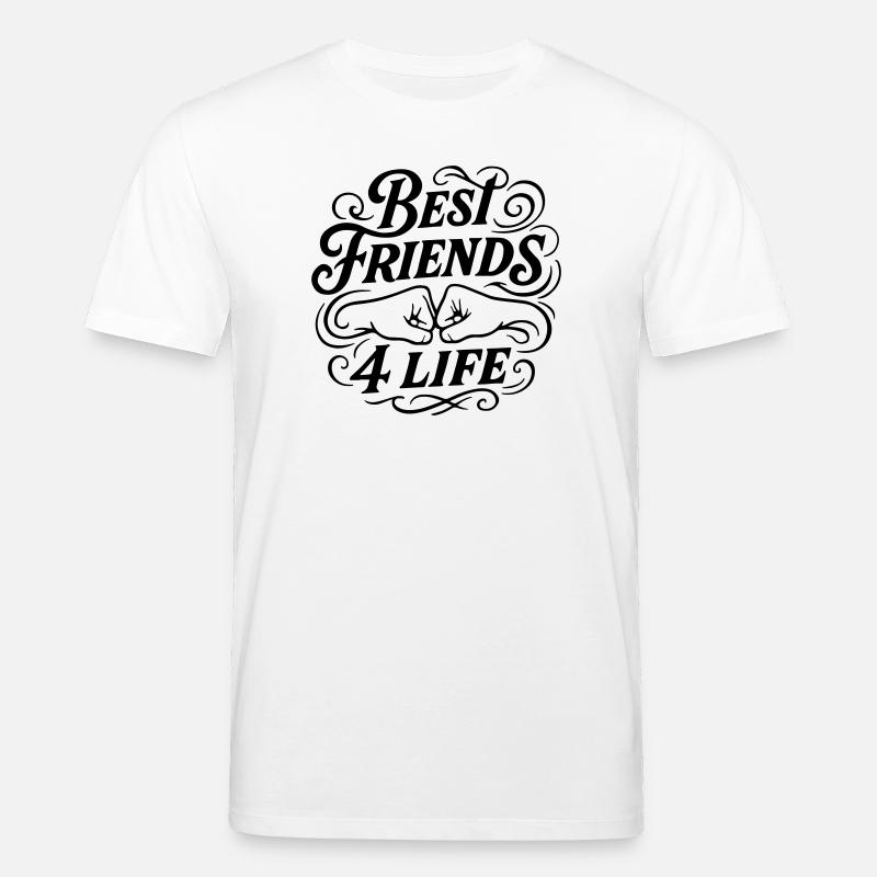 Beste Freunde Faustschlag - Stanley/Stella Unisex Bio-T-Shirt CREATOR  - Weiß