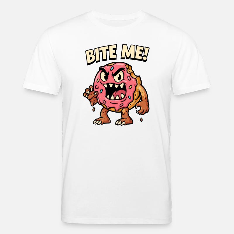 Illustration de monstre de beignet vif - T-shirt bio CREATOR Stanley/Stella Unisexe - blanc