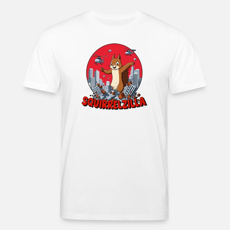 Squirrelzilla: Geschäftige städtische Zerstörung - Stanley/Stella Unisex Bio-T-Shirt CREATOR  - Weiß