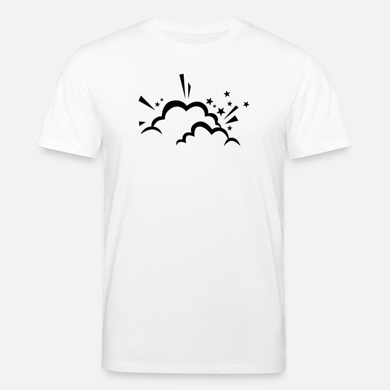 Comic cloud after explosion - Stanley/Stella CREATOR Unisex Organic T-Shirt - white