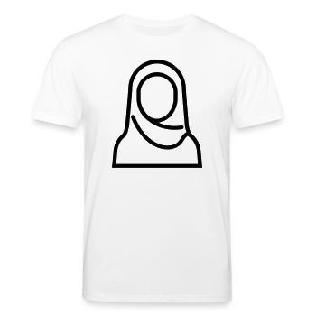 Muslim woman - Stanley/Stella CREATOR Unisex Organic T-Shirt - white - Front - Alina (178cm) & Michal (187cm)