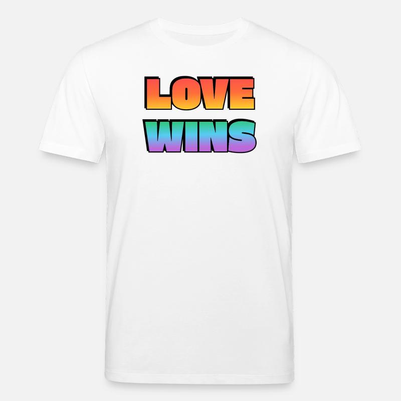 Love Wins Gradient Fetter Text - Stanley/Stella Unisex Bio-T-Shirt CREATOR  - Weiß