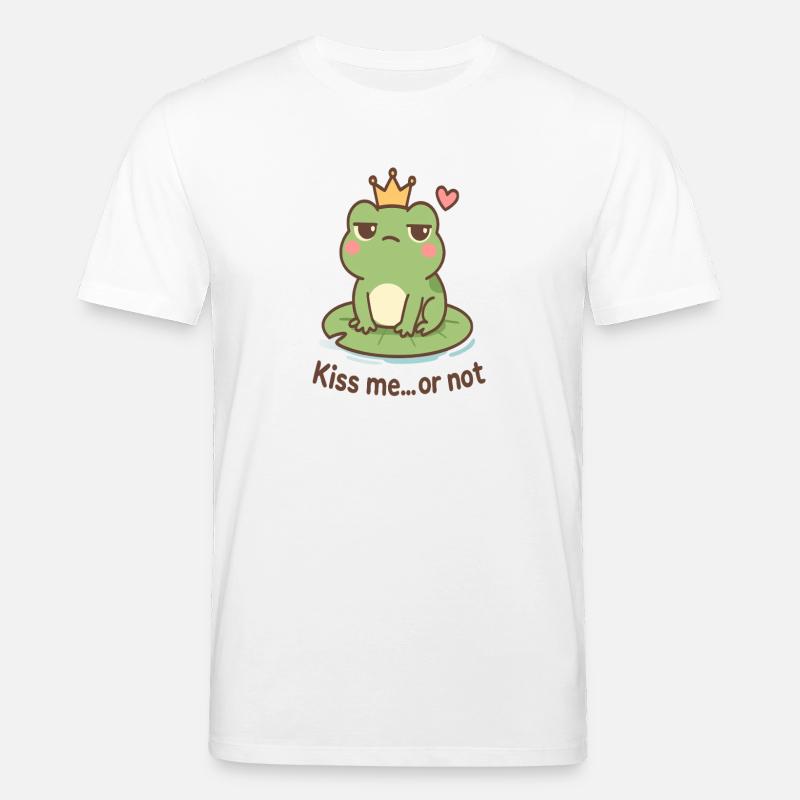 Kussfrosch König – Küss mich oder nicht - Stanley/Stella Unisex Bio-T-Shirt CREATOR  - Weiß