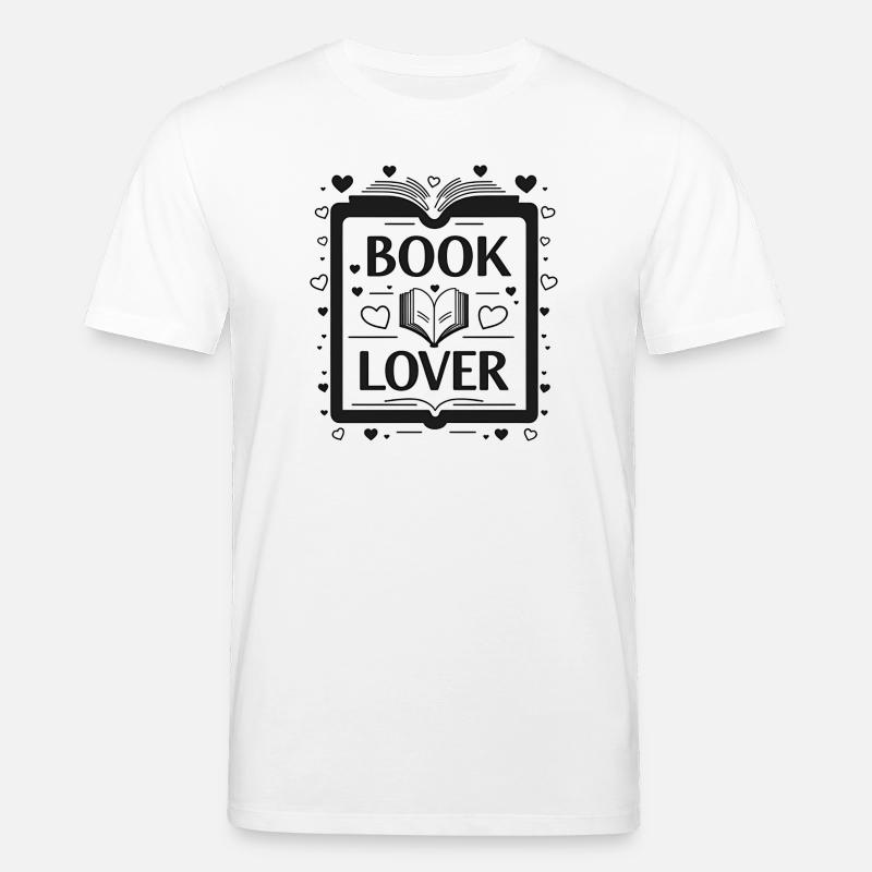 Fine Line Buch – Book Lover Design - Stanley/Stella Unisex Bio-T-Shirt CREATOR  - Weiß