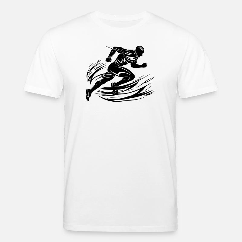 Sprinter in Bewegung - Stanley/Stella Unisex Bio-T-Shirt CREATOR  - Weiß