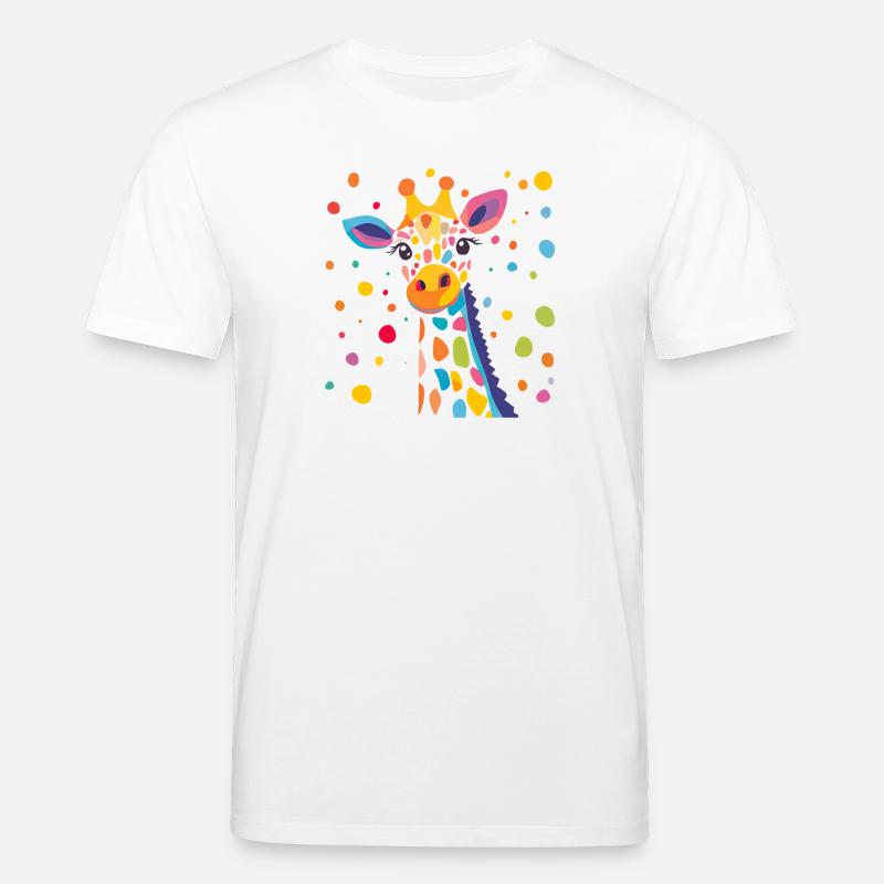 Königliche Giraffe Farbkonfetti - Stanley/Stella Unisex Bio-T-Shirt CREATOR  - Weiß