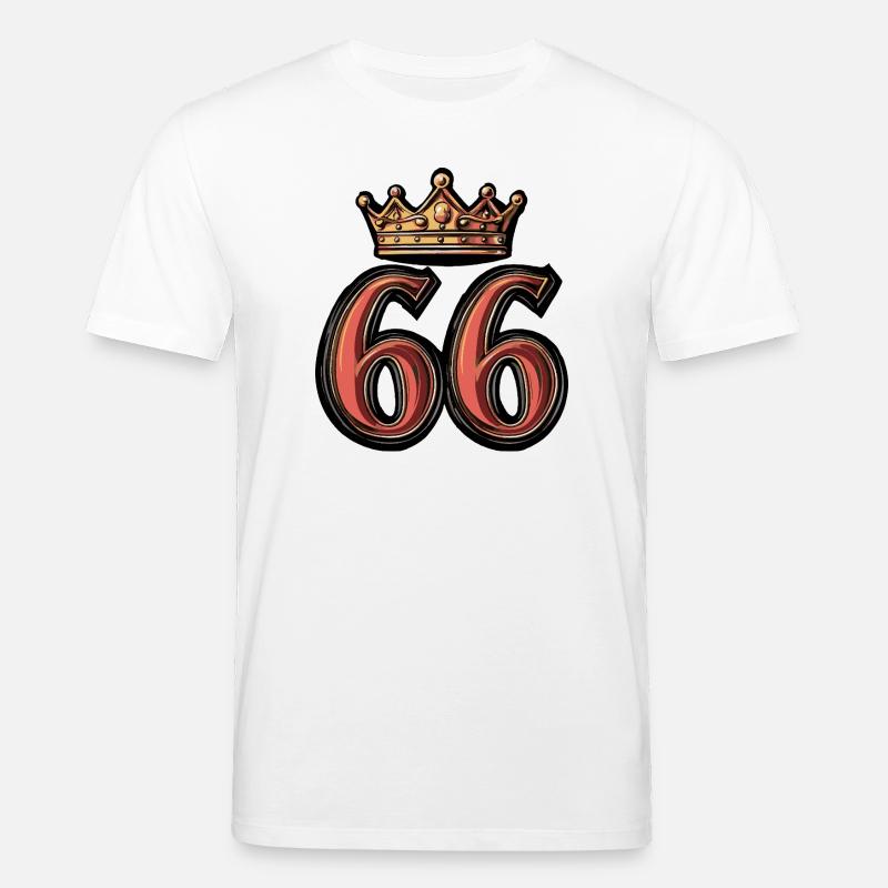 66 Zahl Krone - Stanley/Stella Unisex Bio-T-Shirt CREATOR  - Weiß