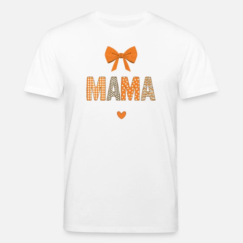 Maman Orange Motifs Patchwork - T-shirt bio CREATOR Stanley/Stella Unisexe - blanc