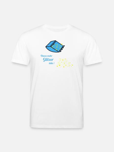 more glitter - Stanley/Stella CREATOR Unisex Organic T-Shirt - white