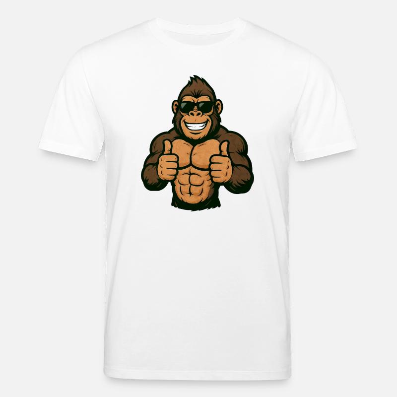 Goryl Kciuk W Górę Retro - Ekologiczna koszulka typu unisex Stanley/Stella CREATOR  - biały