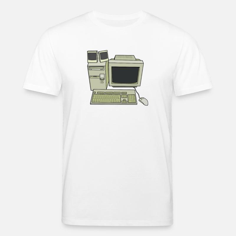 Retro Computer Desk Einrichtung - Stanley/Stella Unisex Bio-T-Shirt CREATOR  - Weiß