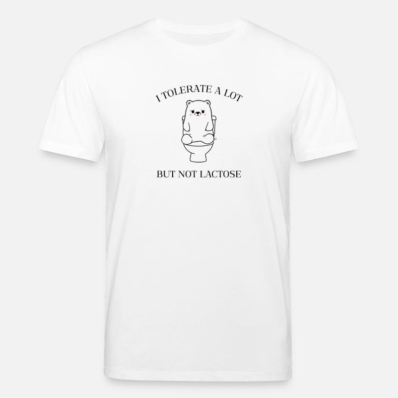 Trauriger Teddy – No Lactose Fun - Stanley/Stella Unisex Bio-T-Shirt CREATOR  - Weiß