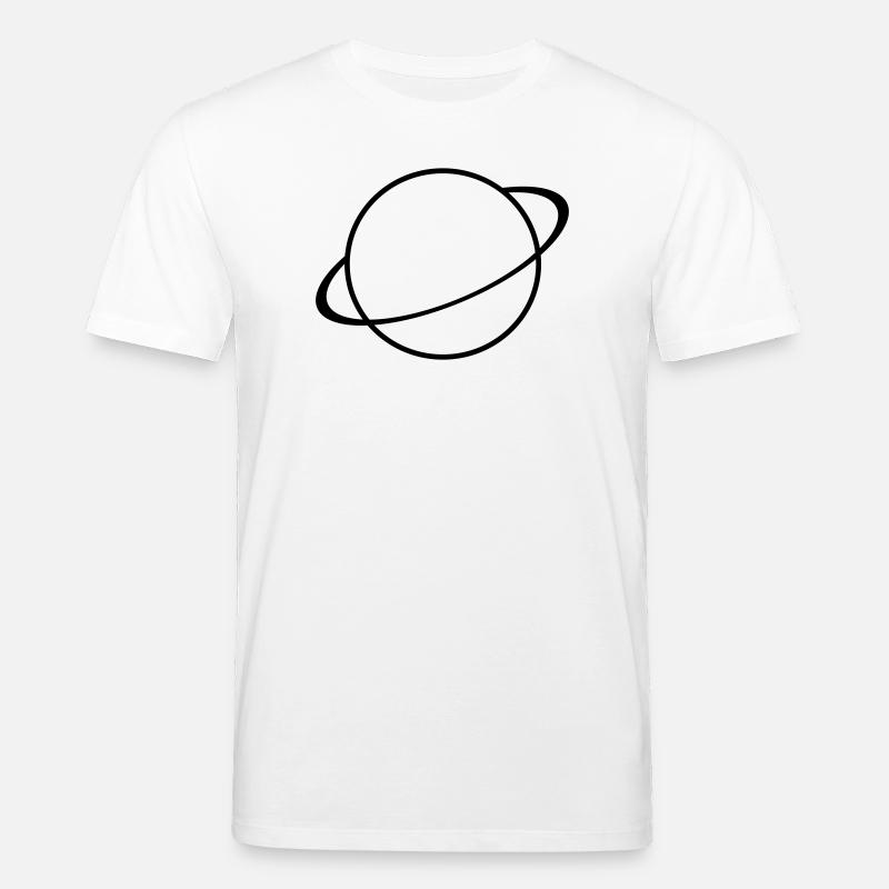 Saturn Icon – Planet Symbol - Stanley/Stella Unisex Bio-T-Shirt CREATOR  - Weiß