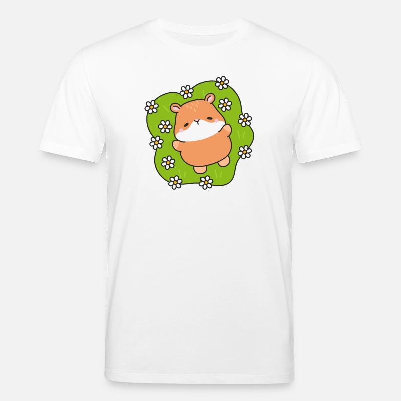 Gänseblümchen-Feldhamster - Stanley/Stella Unisex Bio-T-Shirt CREATOR  - Weiß