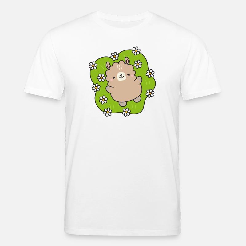 Ourson Joyeux au Jardin Fleuri - T-shirt bio CREATOR Stanley/Stella Unisexe - blanc