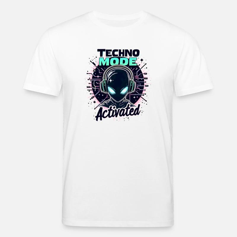 Techno Mode Activated – Rave Musik - Stanley/Stella Unisex Bio-T-Shirt CREATOR  - Weiß
