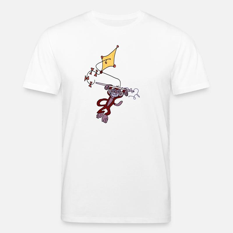 Abenteuer Affe - Stanley/Stella Unisex Bio-T-Shirt CREATOR  - Weiß
