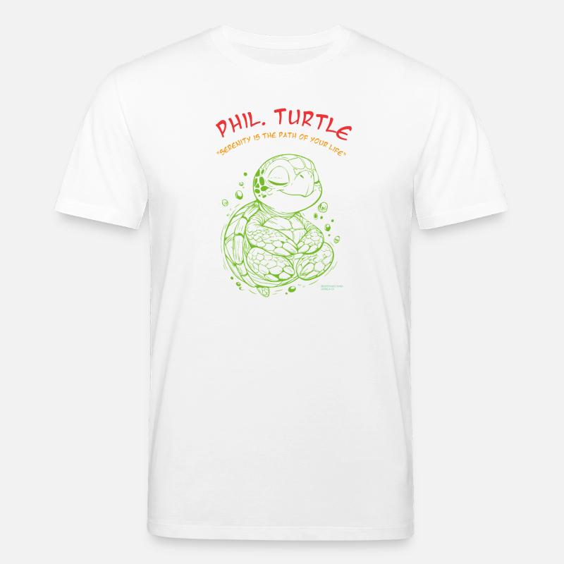 Phil Turtle Zen Path Tee - Stanley/Stella CREATOR Unisex Organic T-Shirt - white