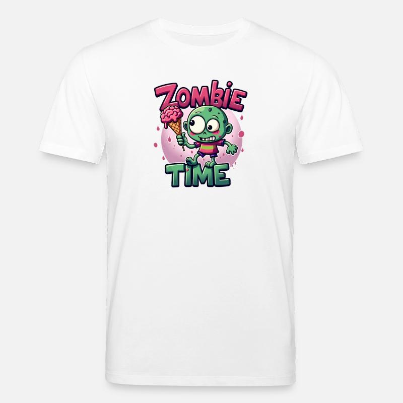 Zombie Time Eiscreme Comic - Stanley/Stella CREATOR Unisex Organic T-Shirt - white