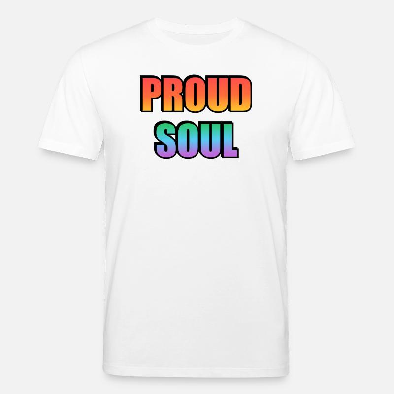 Typographie dégradée Proud Soul - T-shirt bio CREATOR Stanley/Stella Unisexe - blanc